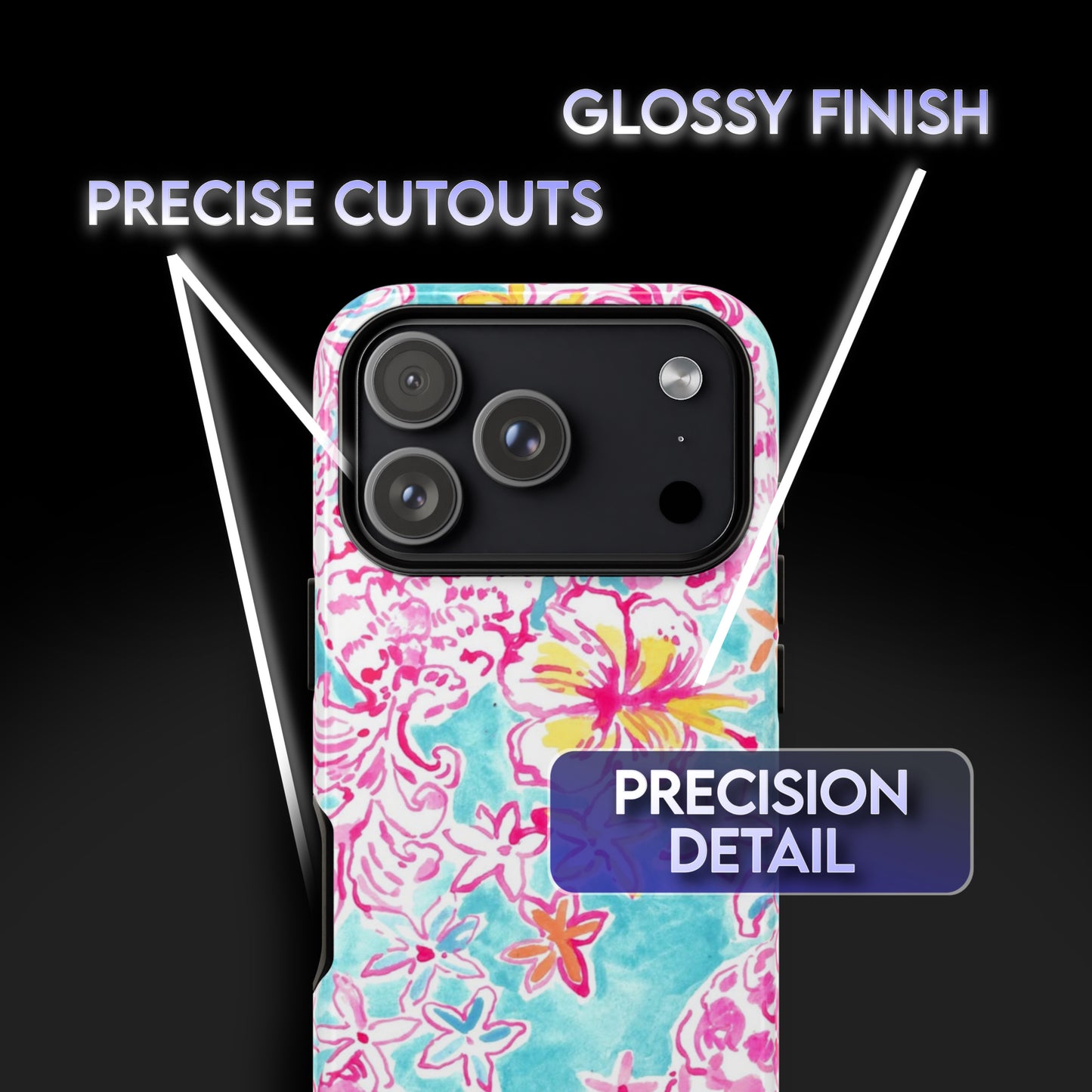 Tropical Watercolor Flowers Phone Case
