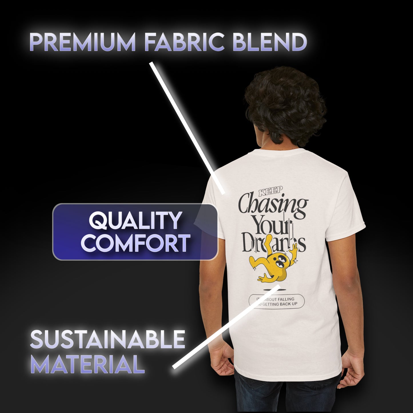 Keep Chasing Your Dreams Graphic Heavy Cotton Tee