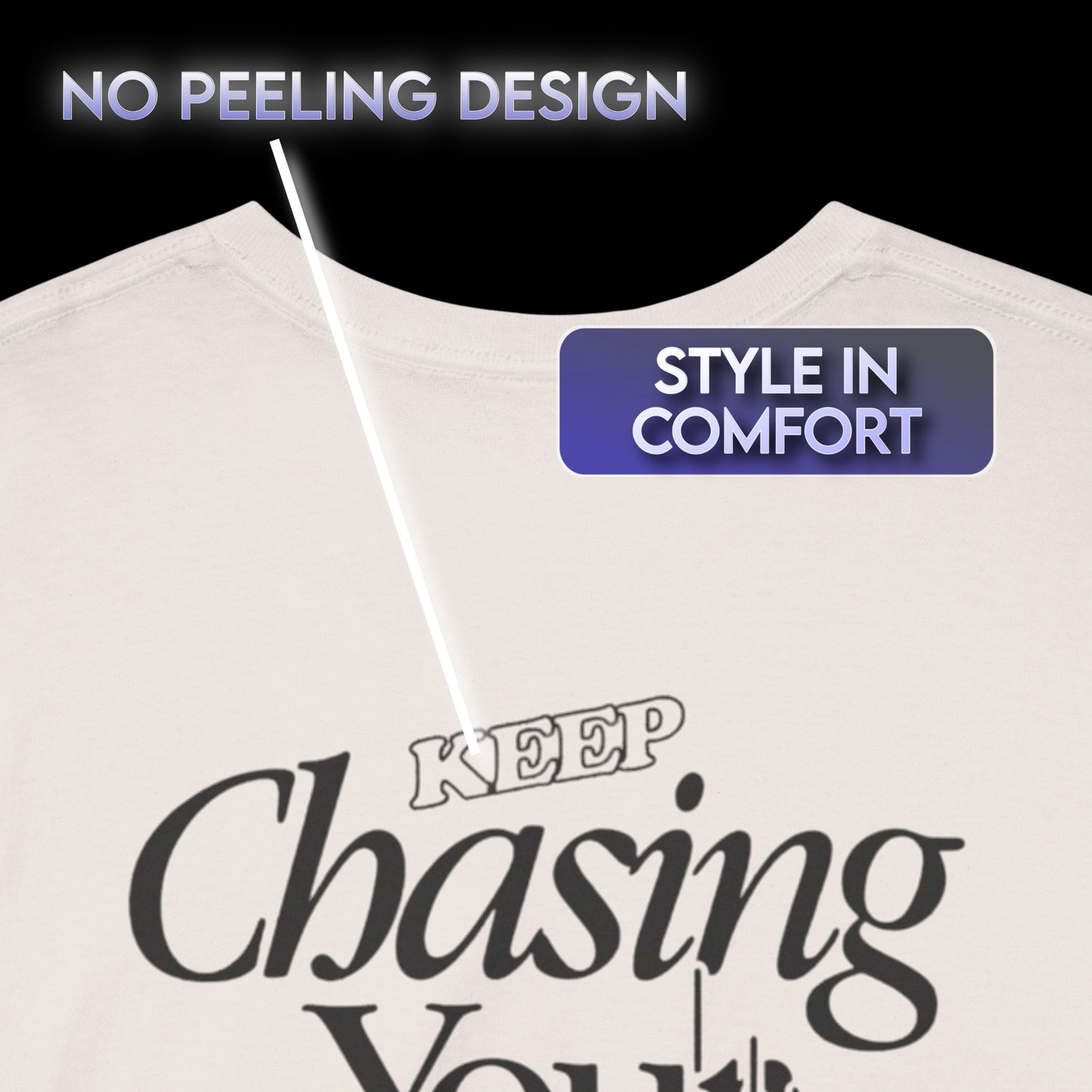 Keep Chasing Your Dreams Graphic Heavy Cotton Tee