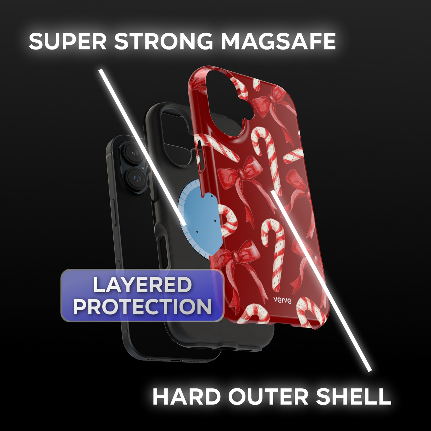 Candy Canes & Bows Phone Case