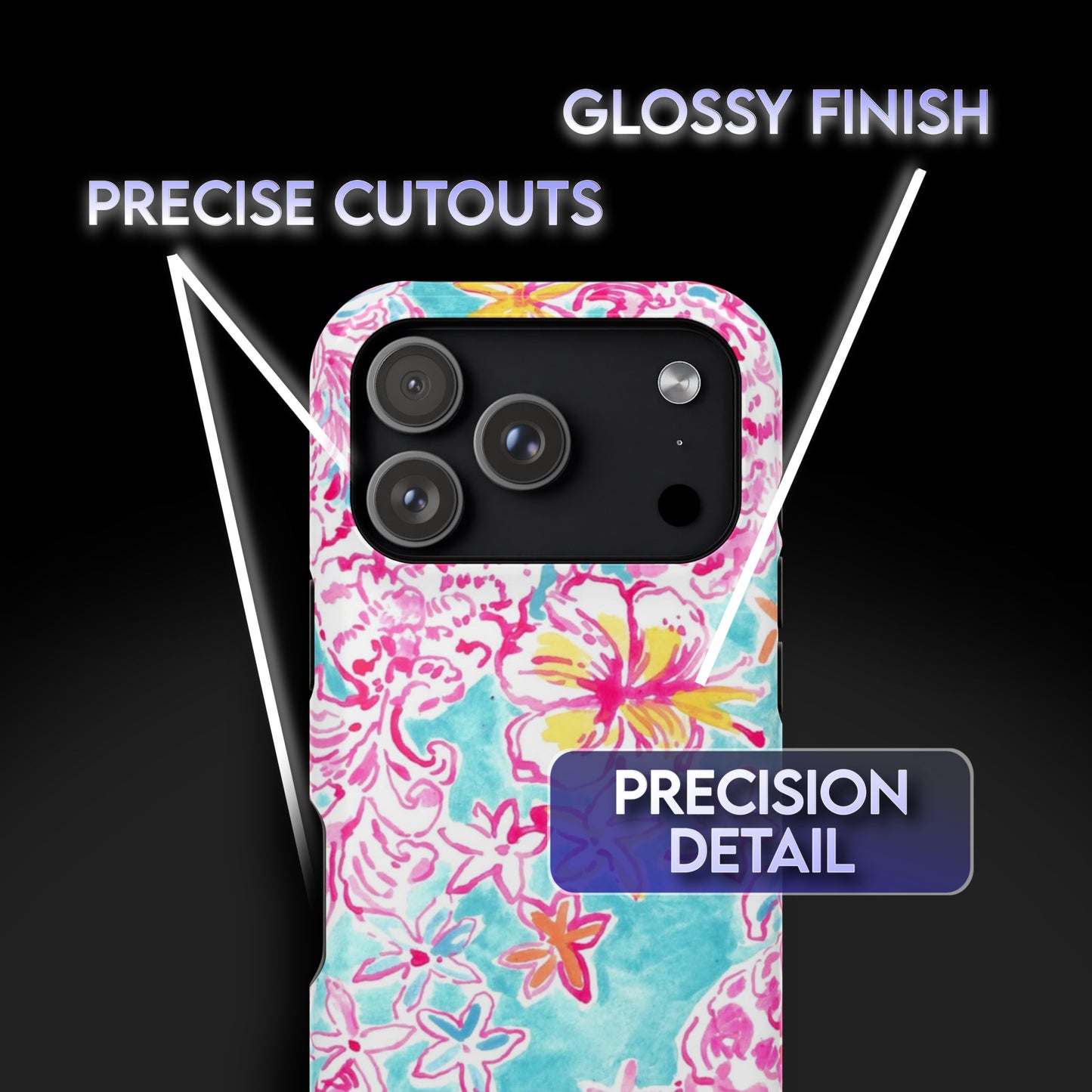 Tropical Watercolor Flowers Phone Case