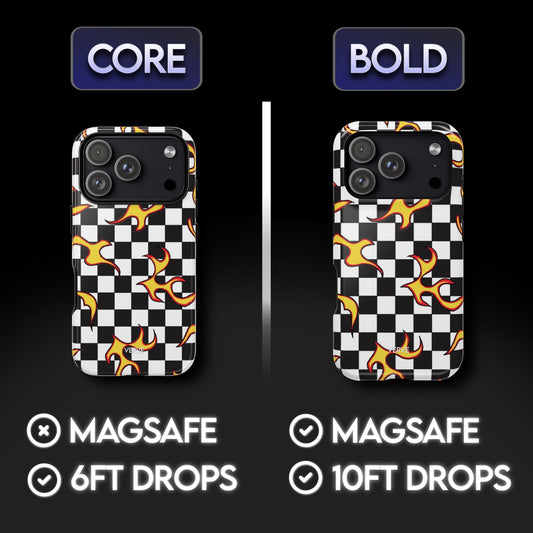 Checkered Flame Phone Case