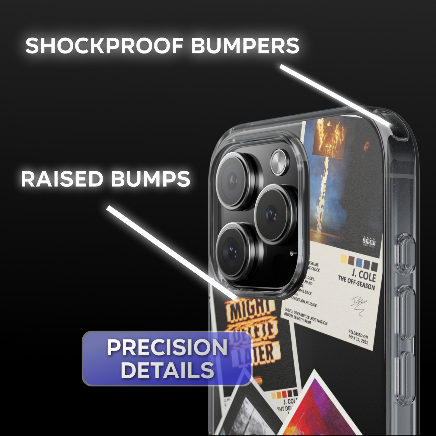 J Cole Albums Clear Phone Case