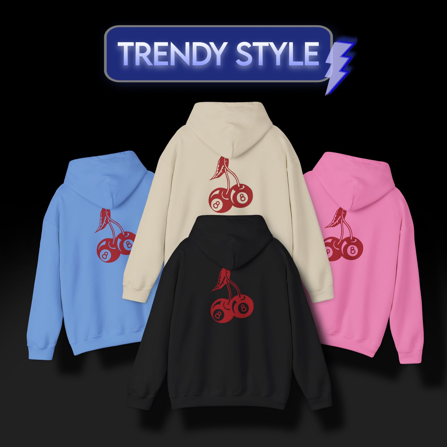 Cherry 8-Balls Heavy Hoodie Sweatshirt