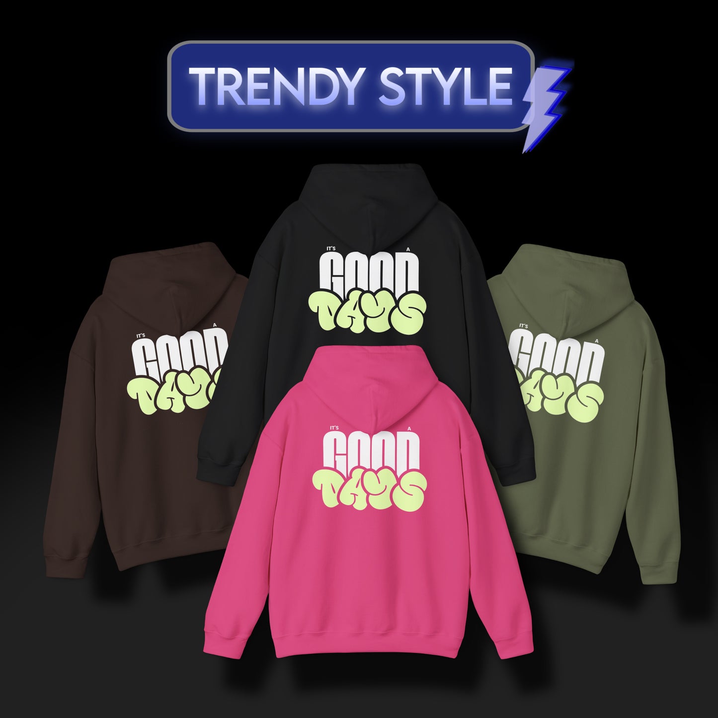 "It's A Good Day" Heavy Hoodie Sweatshirt
