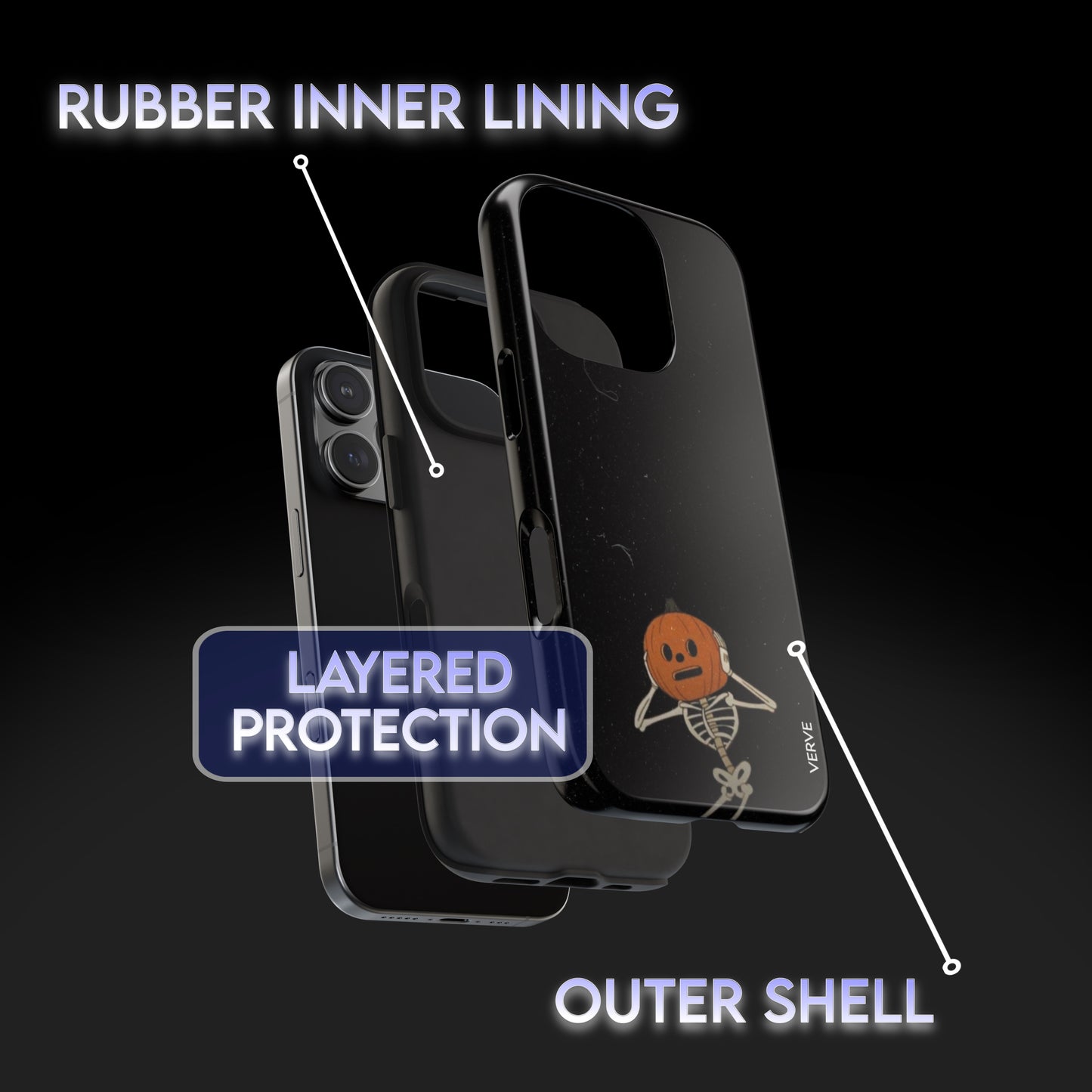 Pumpkin Head Skeleton Phone Case