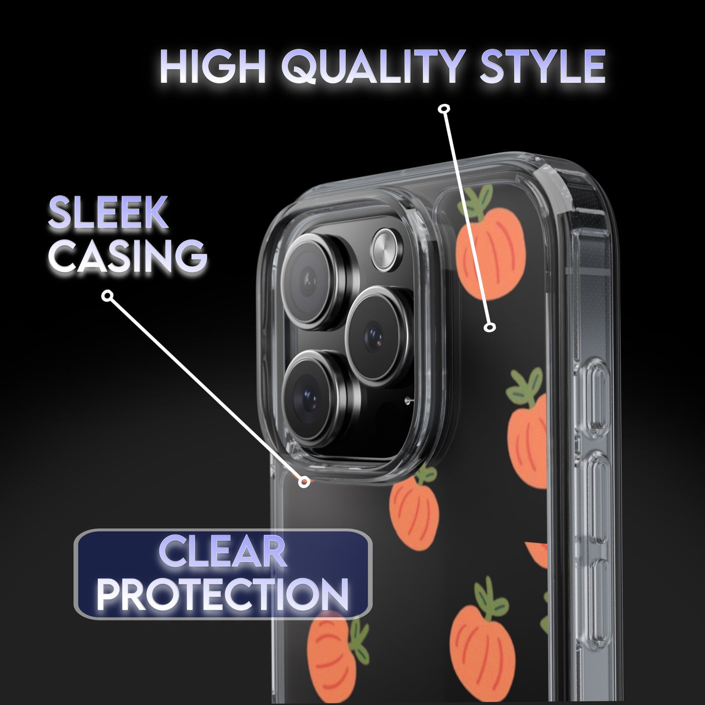 Pumpkins Clear Phone Case