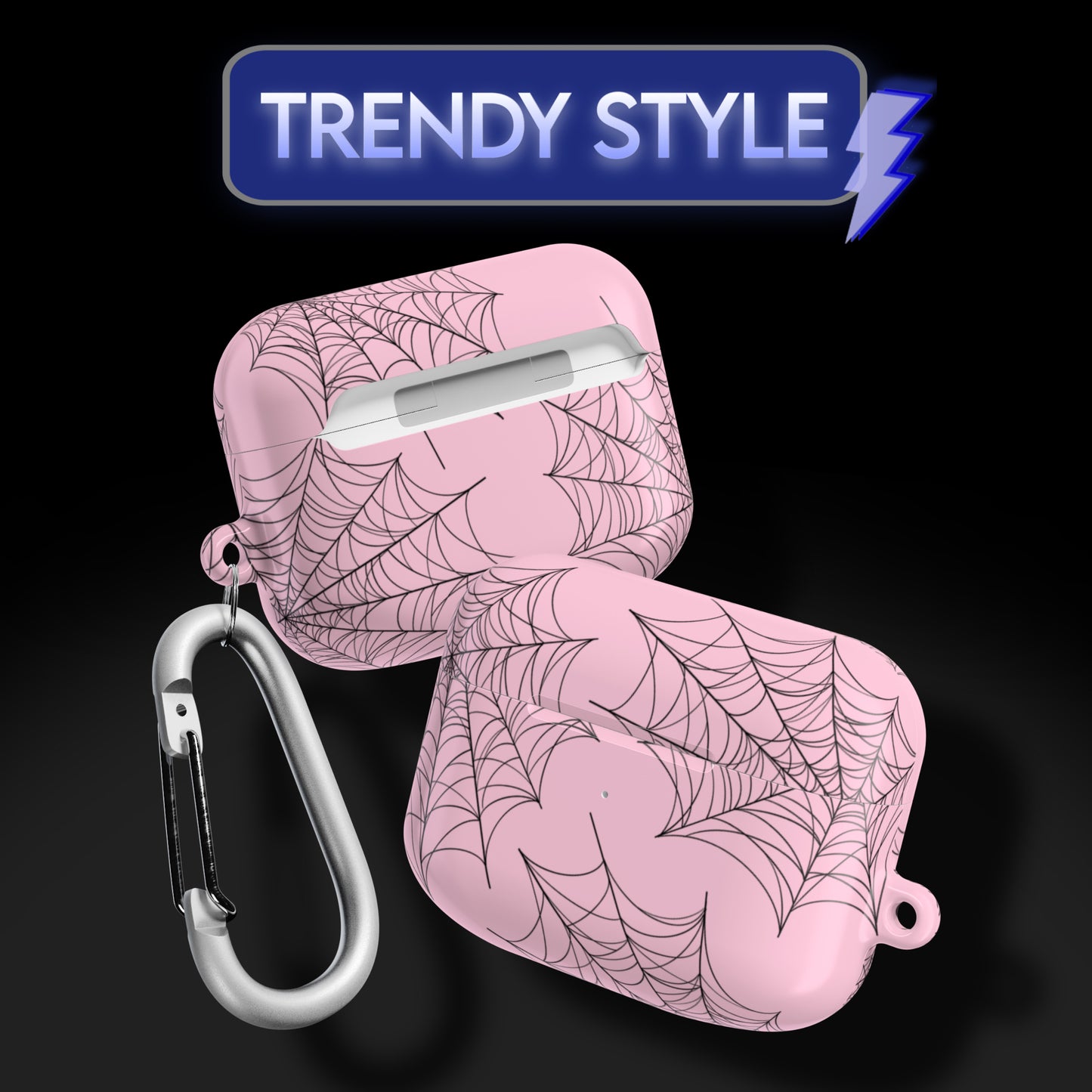 Spider Web Light Pink AirPod Case