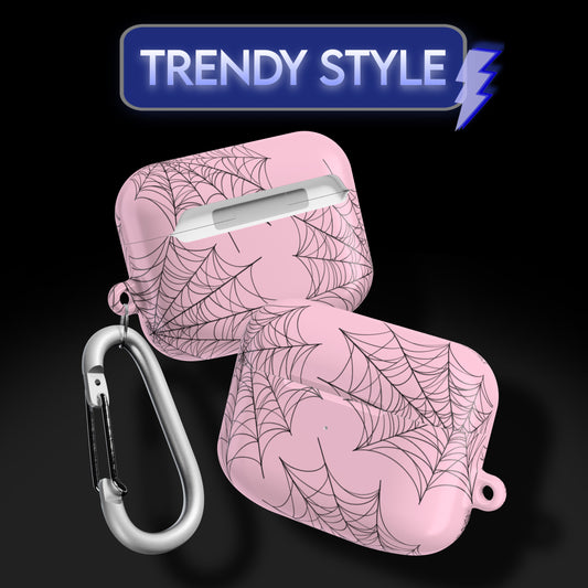 Spider Web Light Pink AirPod Case