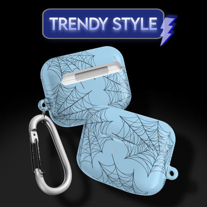 Spider Web Light Blue AirPod Case