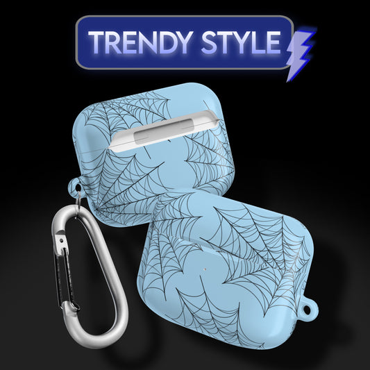 Spider Web Light Blue AirPod Case