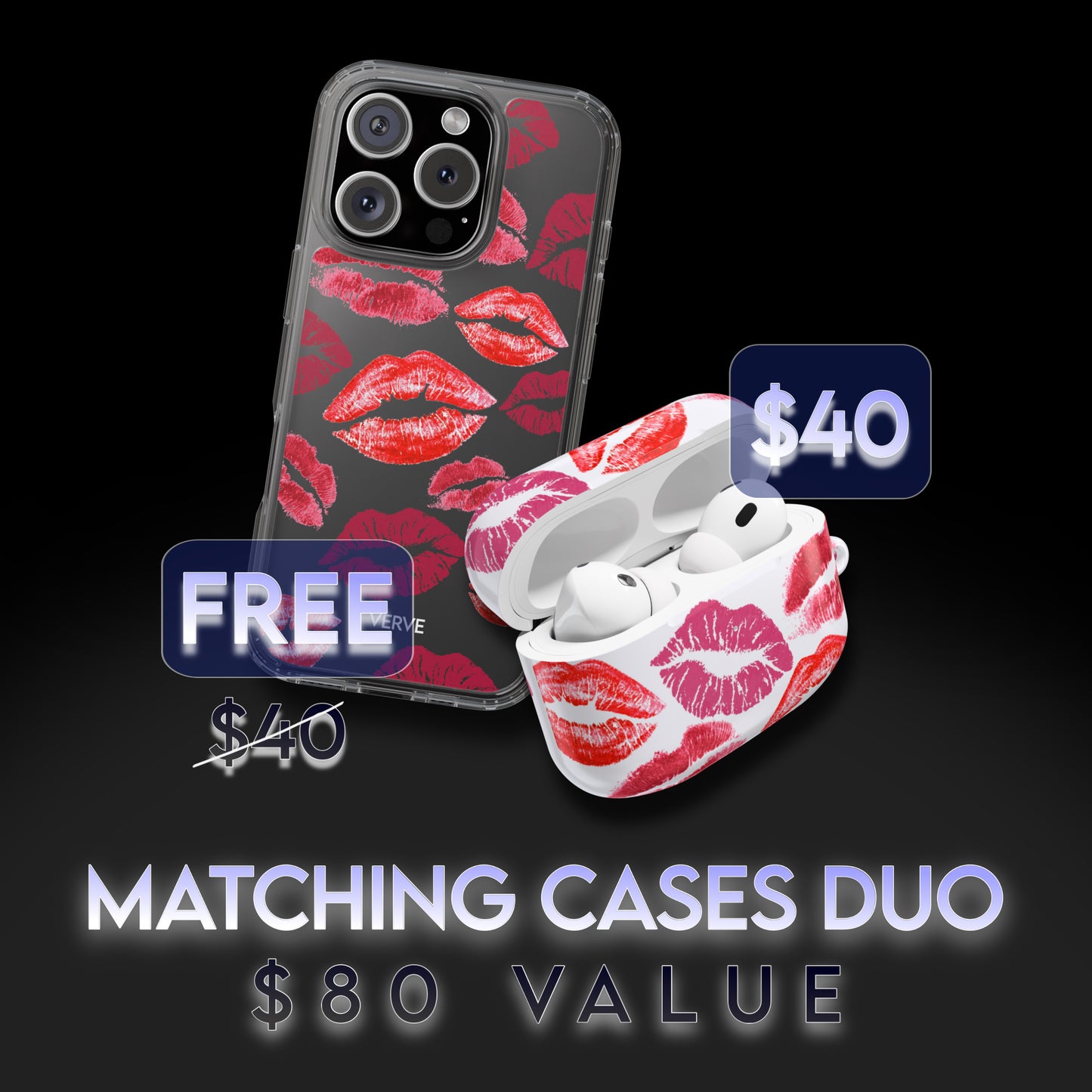 Kiss Print AirPod Case