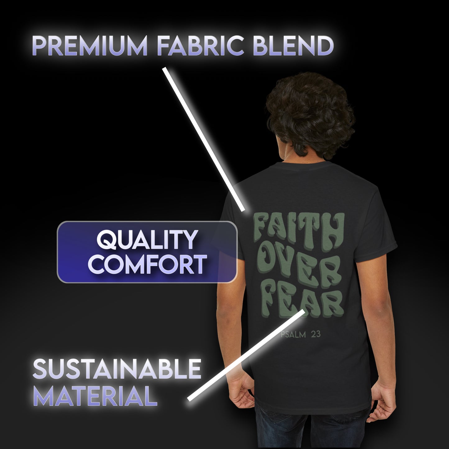Faith Over Fear Graphic Heavy Cotton Tee