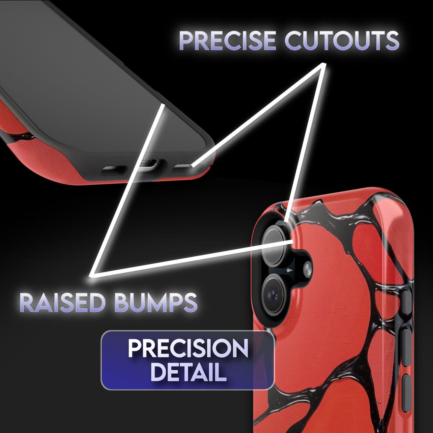 Burning Black Chrome Phone Case