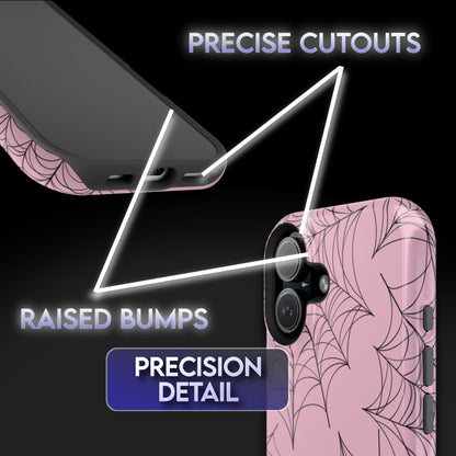 Spider Web Halloween Light Pink Phone Case