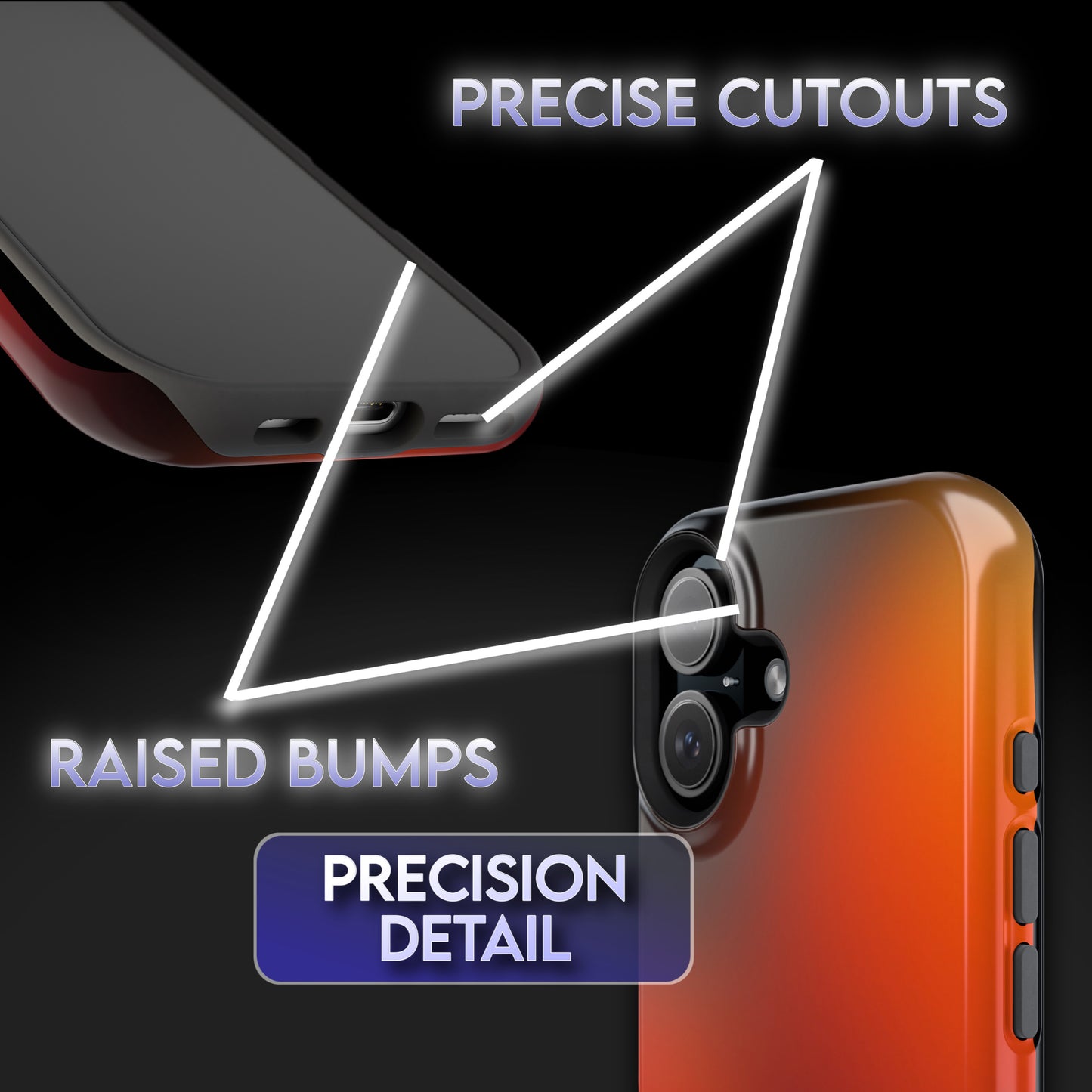 Orange Gradient Halloween Phone Case
