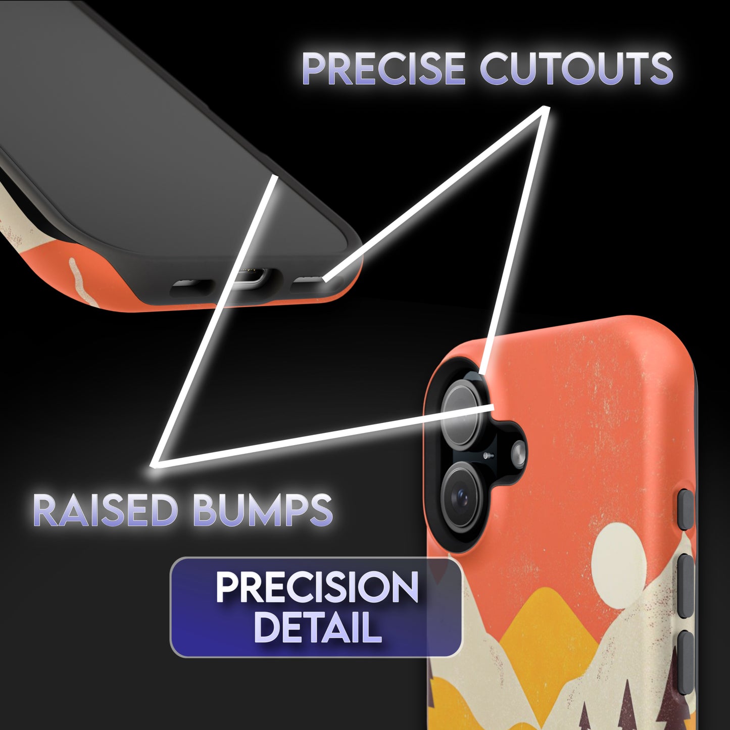 Sunset Mountain Vintage Phone Case