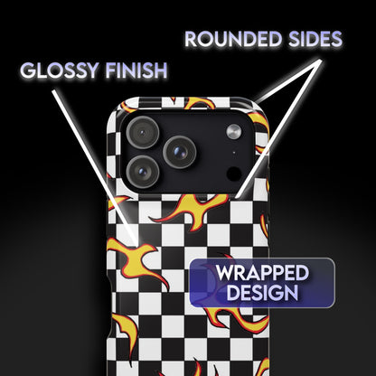 Checkered Flame Phone Case