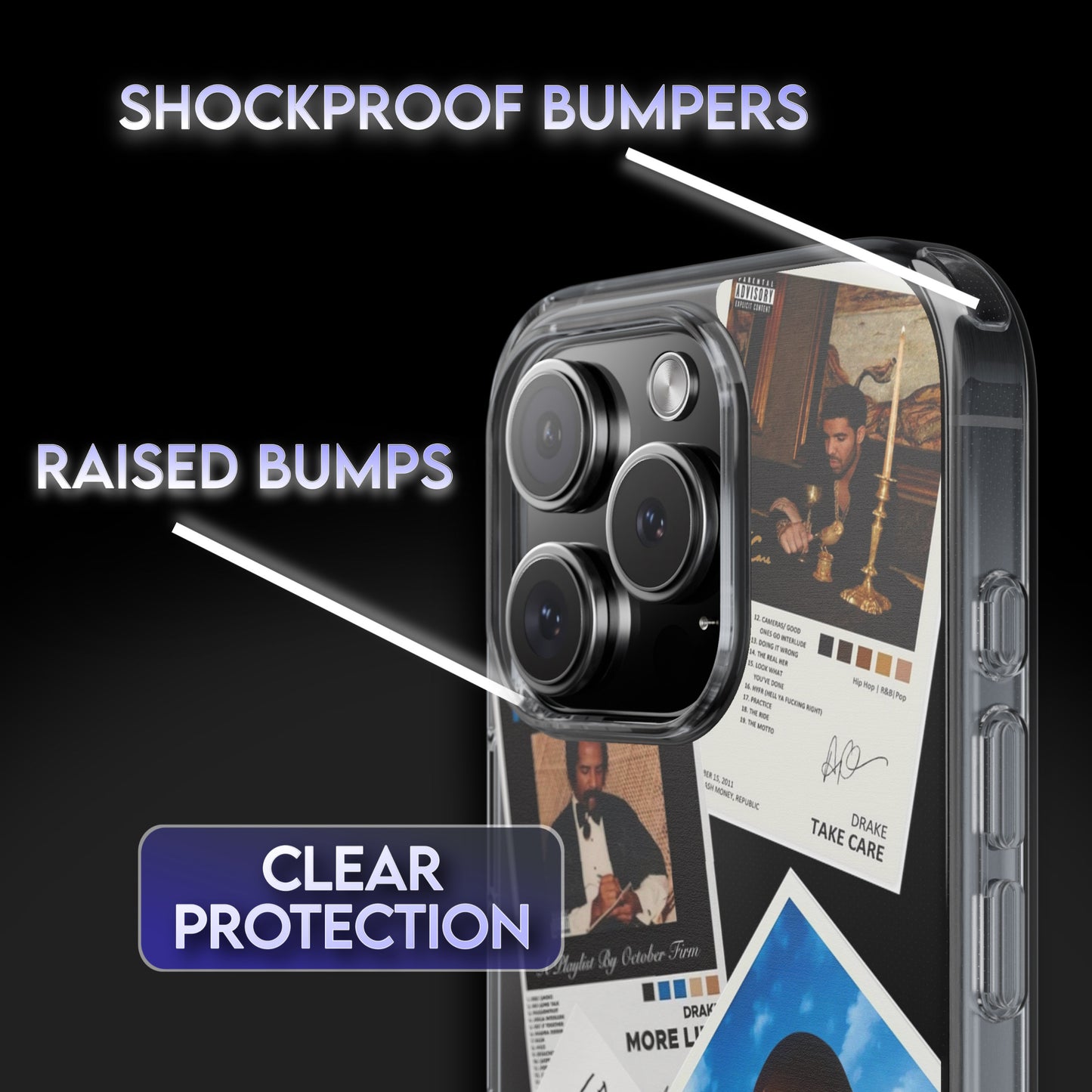 Drake Album Covers and Tracklists Clear Phone Case 2