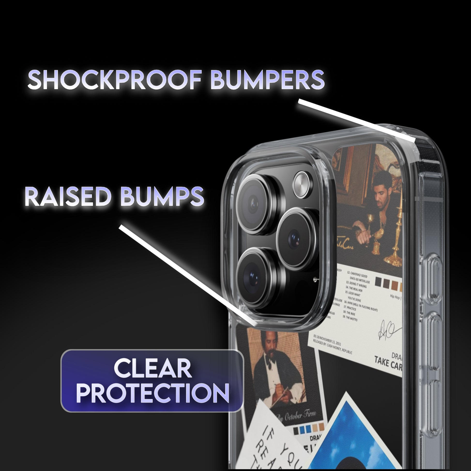 Drake Classics Albums Clear Phone Case