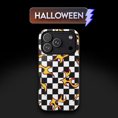 Checkered Flame Phone Case