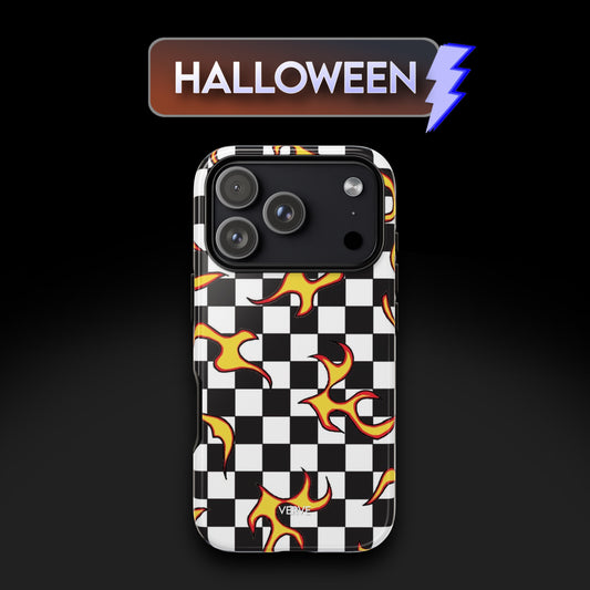 Checkered Flame Phone Case
