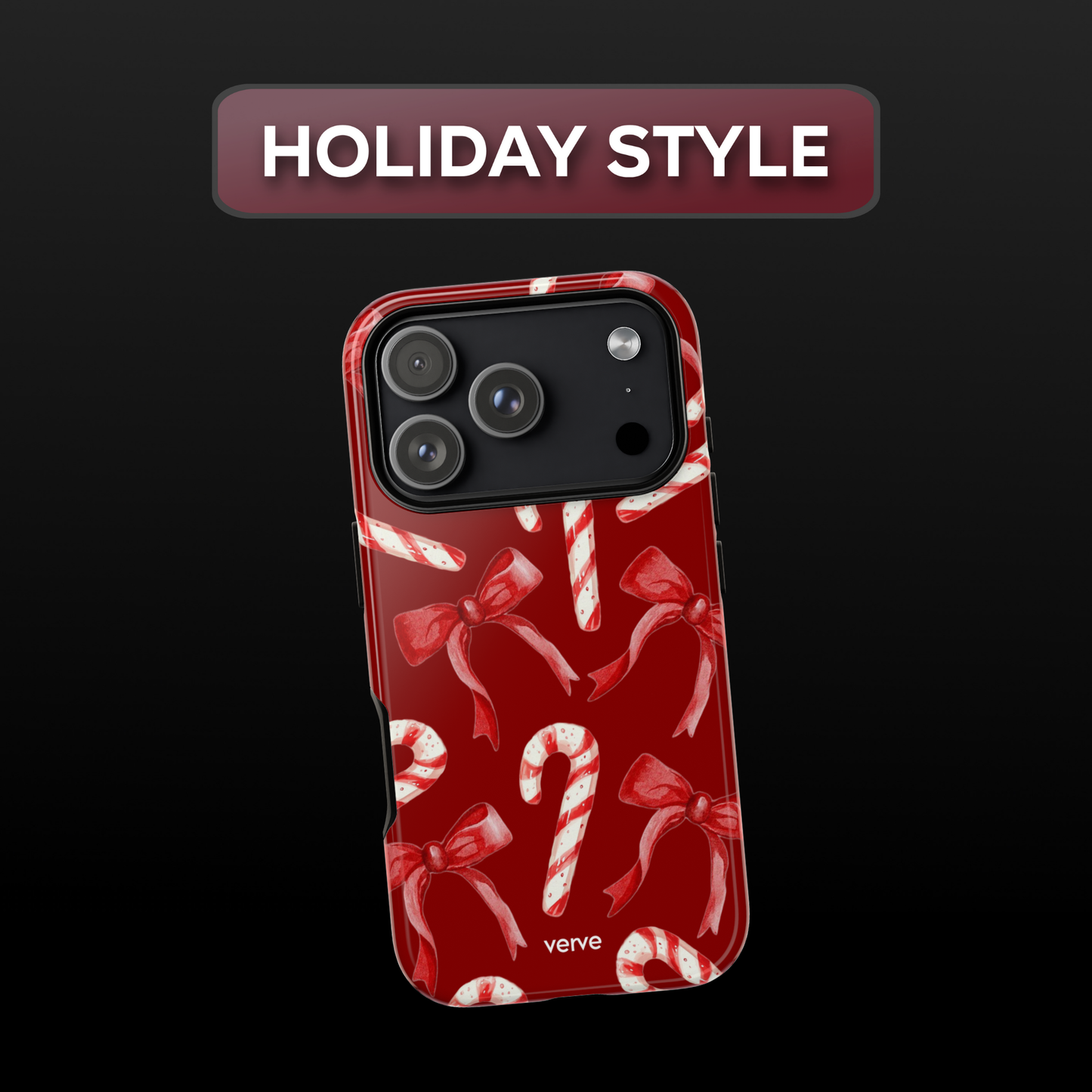 Candy Canes & Bows Phone Case