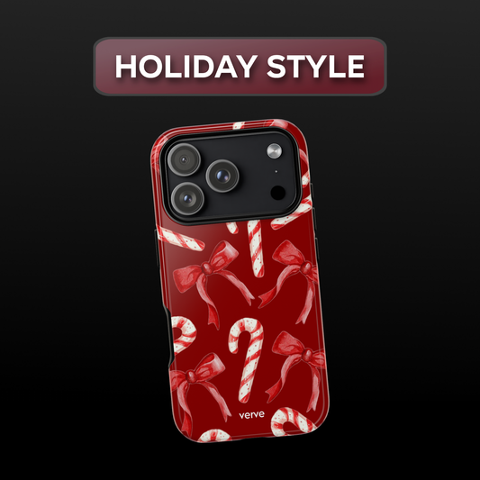 Candy Canes & Bows Phone Case