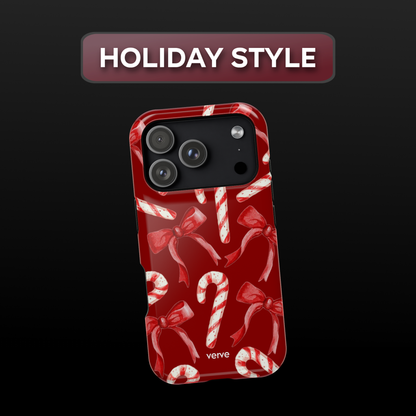 Candy Canes & Bows Phone Case
