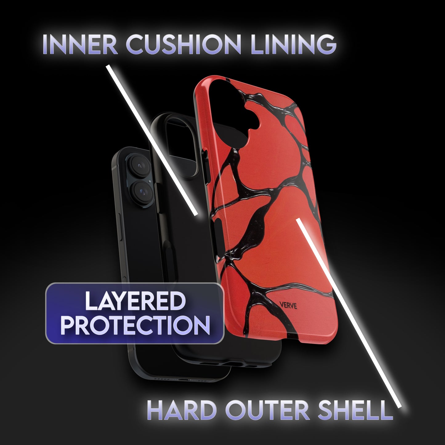 Burning Black Chrome Phone Case