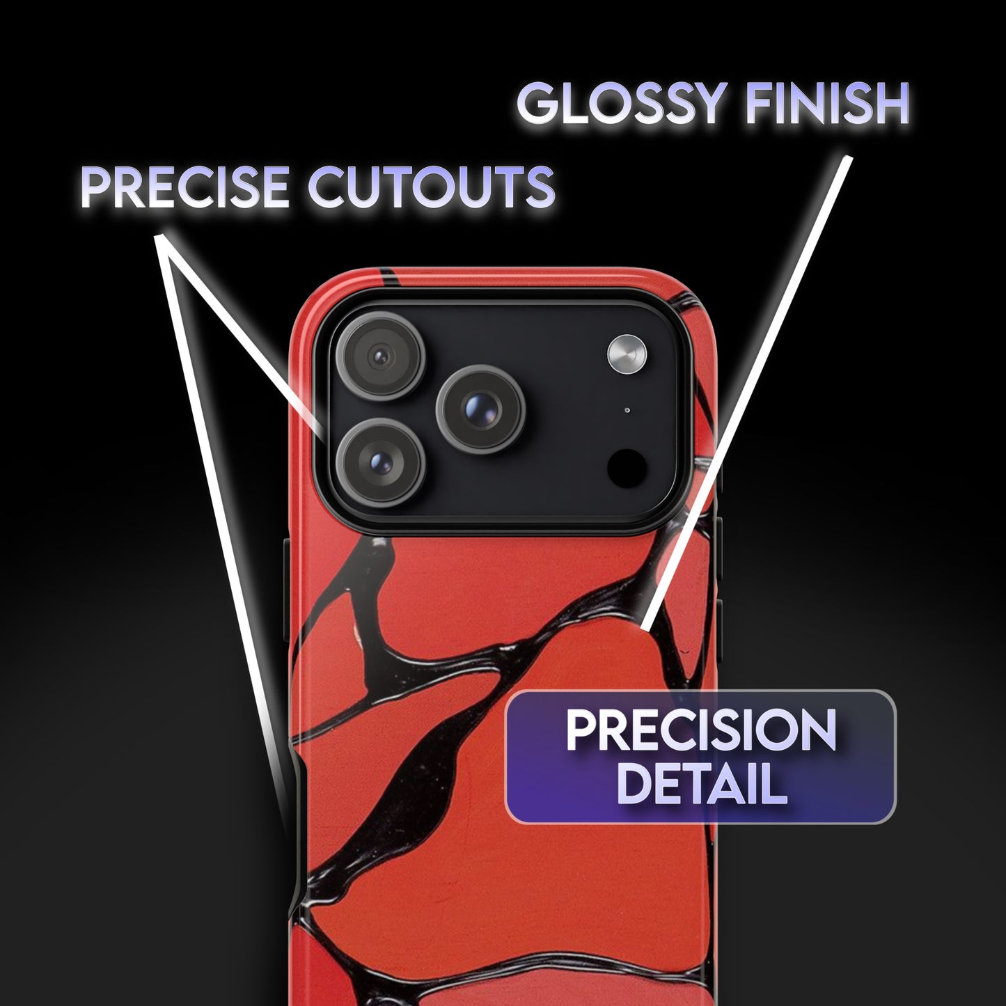 Burning Black Chrome Phone Case