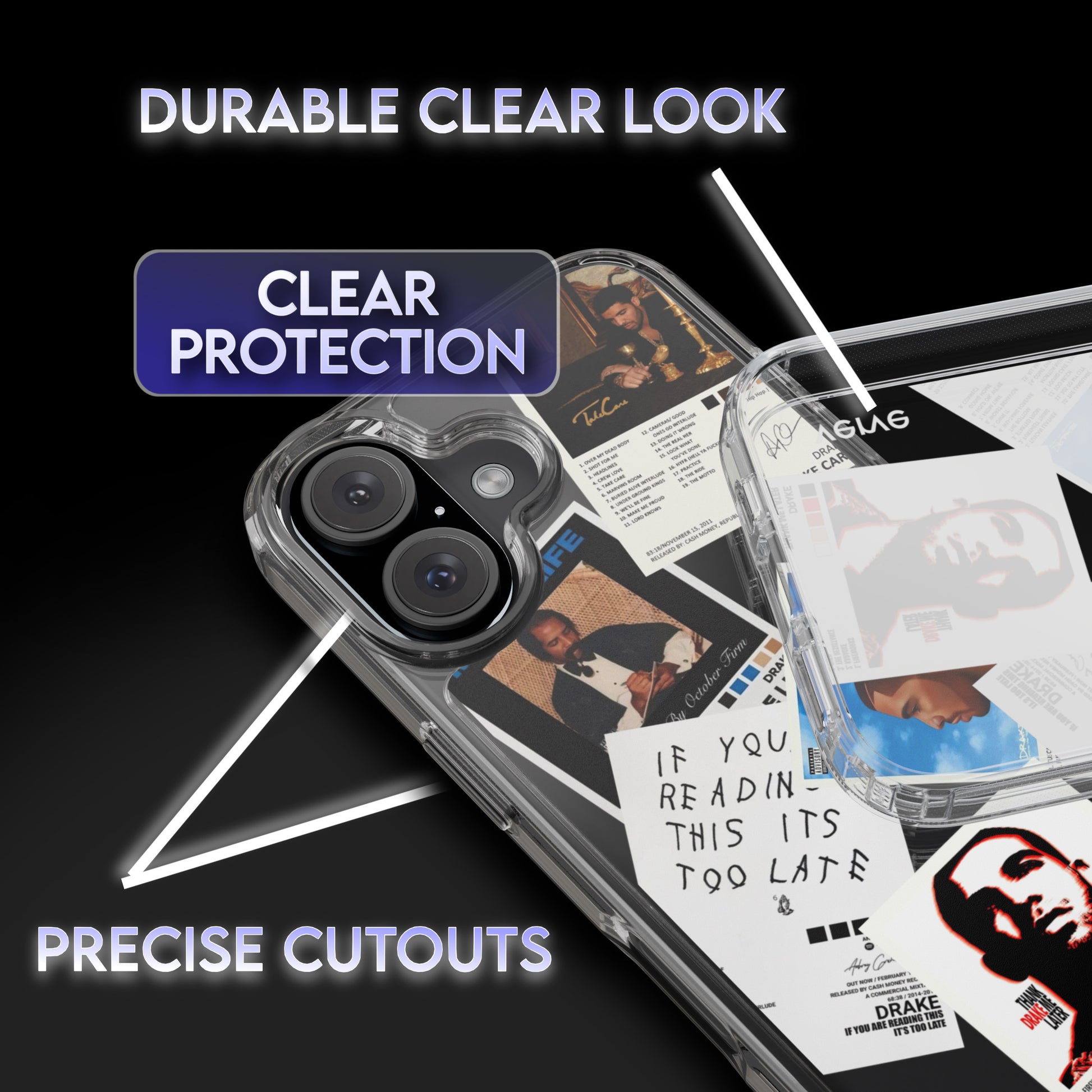 Drake Classics Albums Clear Phone Case