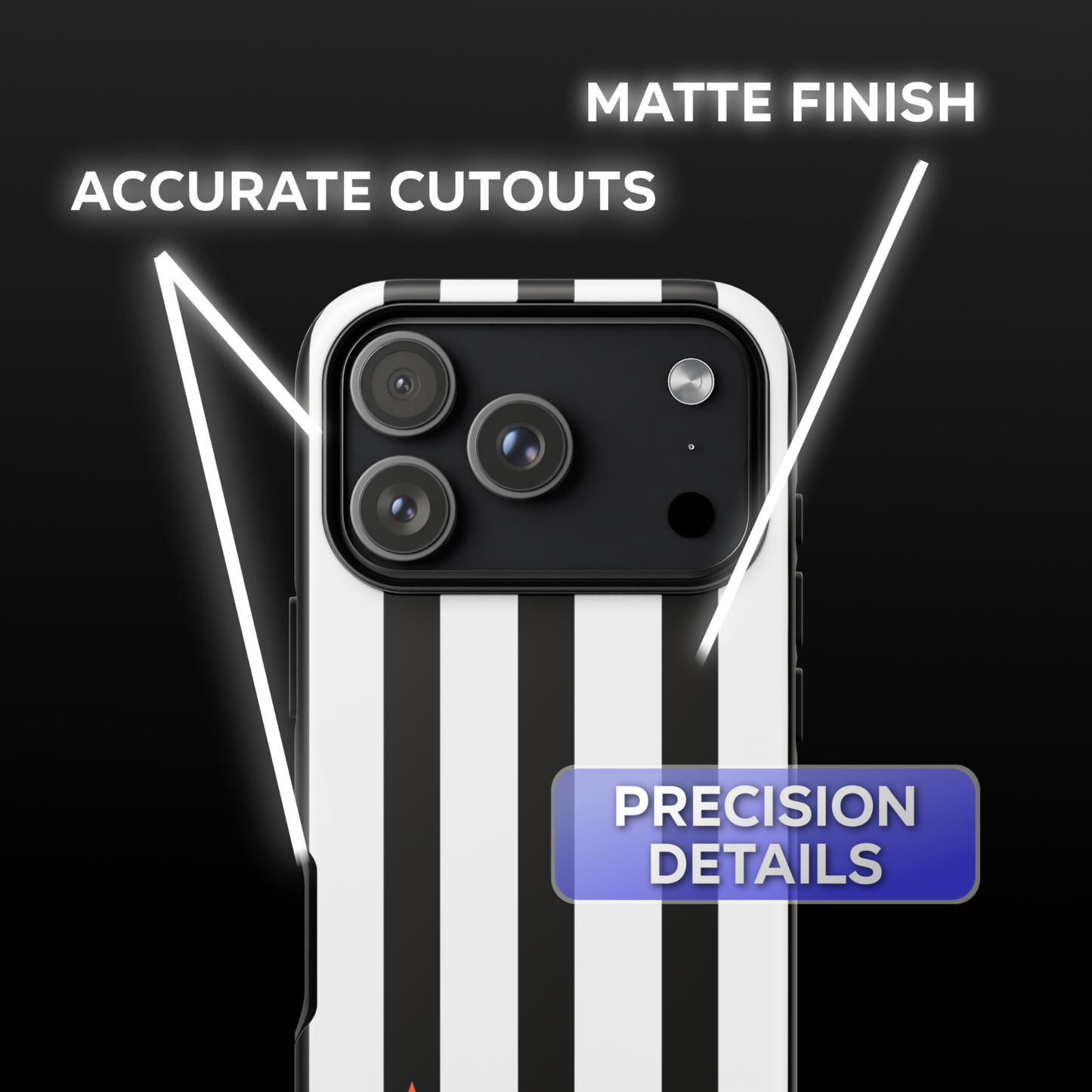 Black & White Striped Phone Case