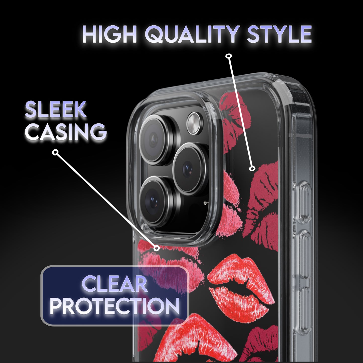 MATCHING CASE DUO: Kiss Print Pattern Cases