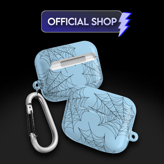 Spider Web Light Blue AirPod Case